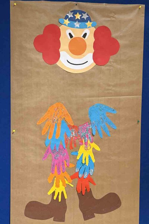 Ein gebastelter Clown.