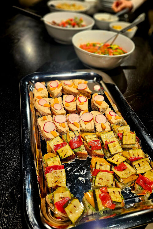 Bilder des Essens, das am Apero zur Verfügung stand